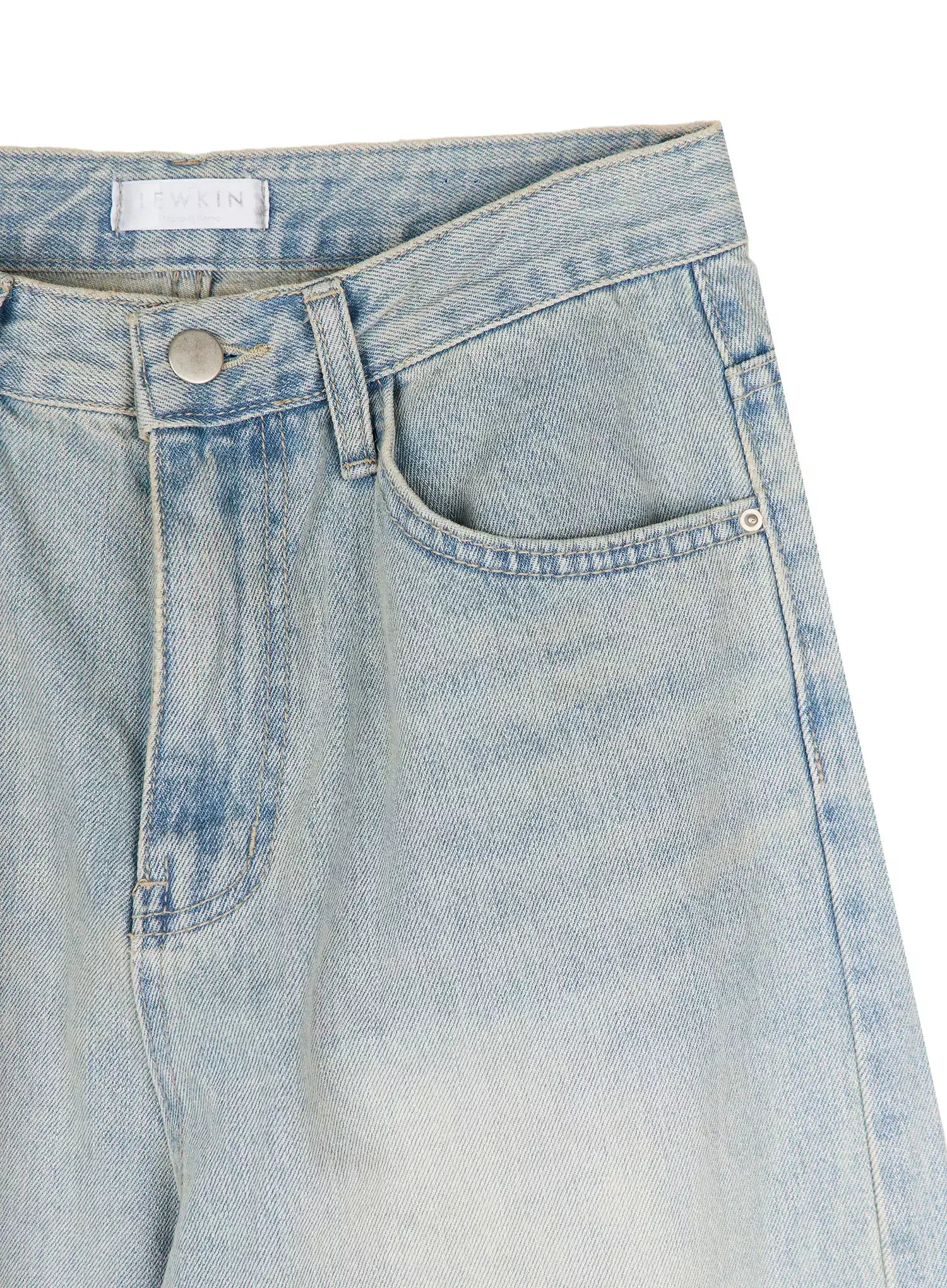 Zion Light Wash Wide-Leg Jeans IY514