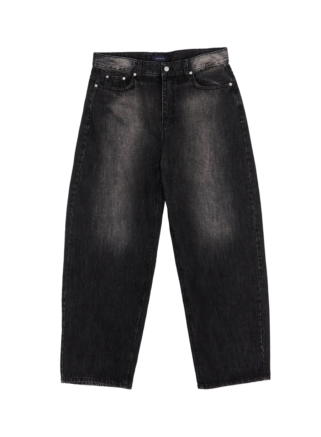 Men's Black Washed Baggy Jeans ID524