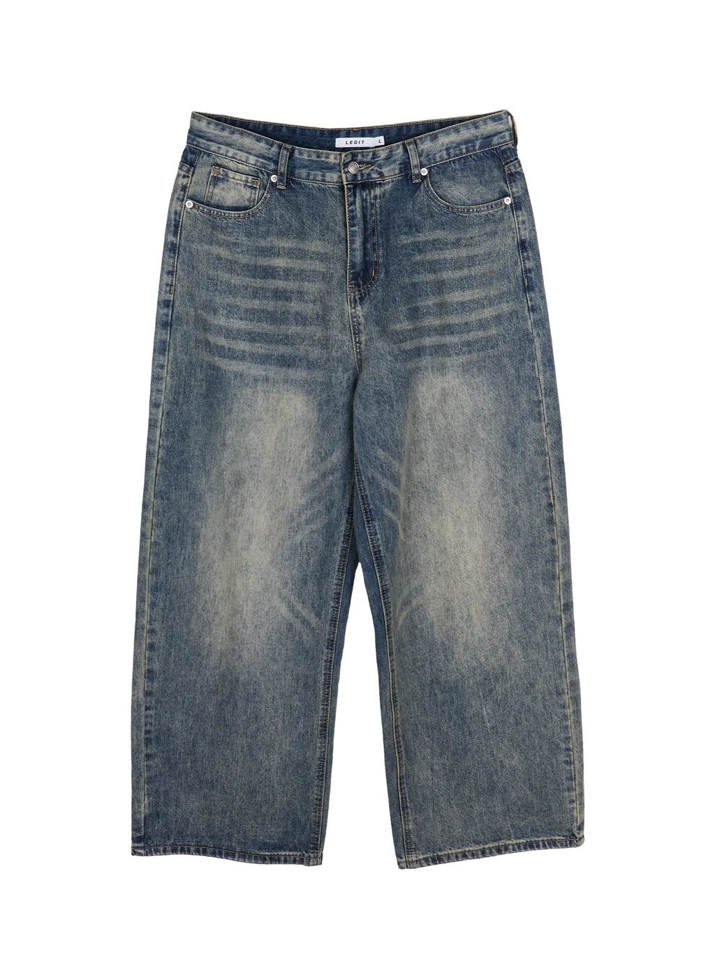 Men's Adan Baggy Washed Jeans IU508