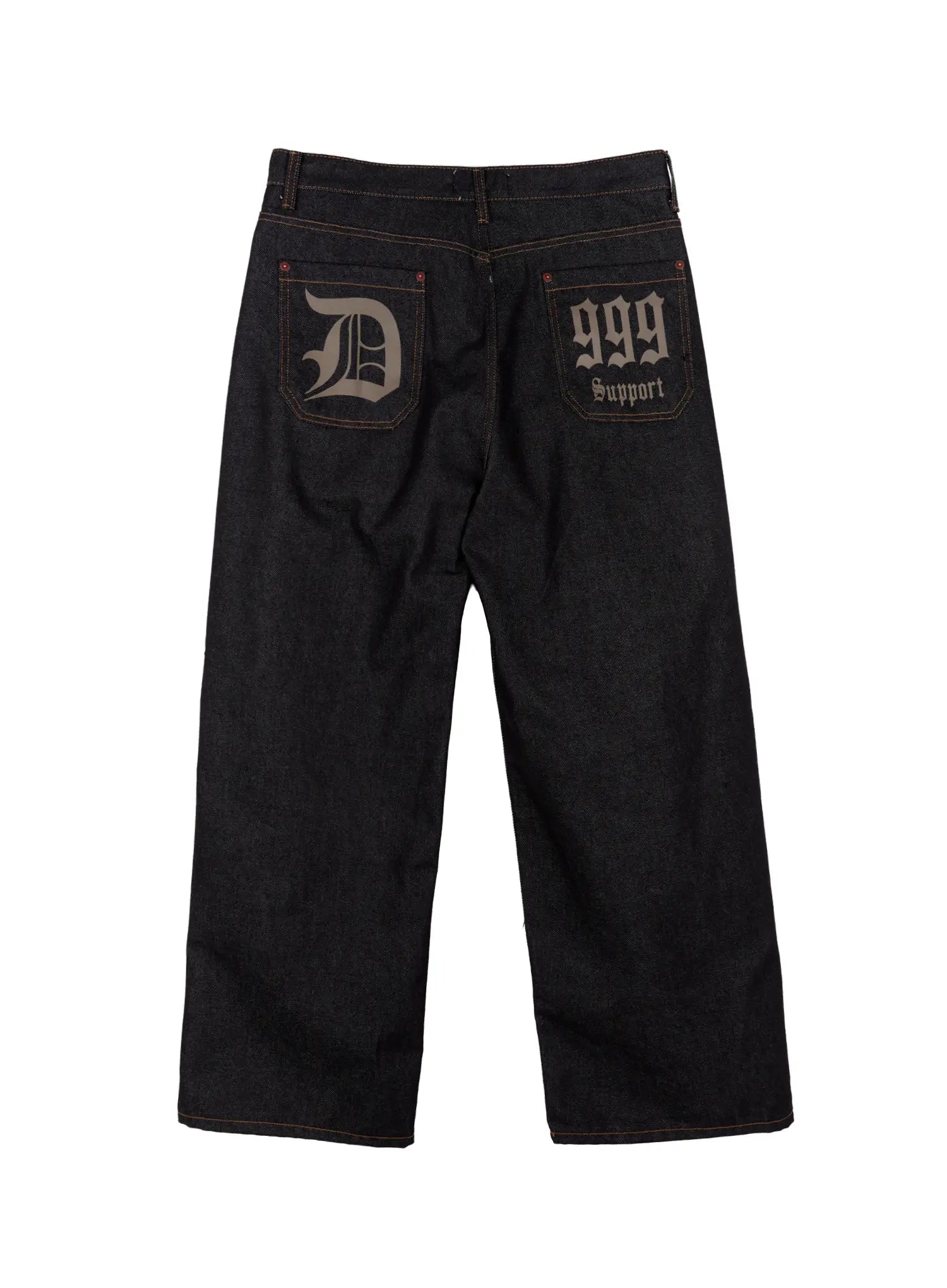 Men's Pintuck Jeans (Black) IN518