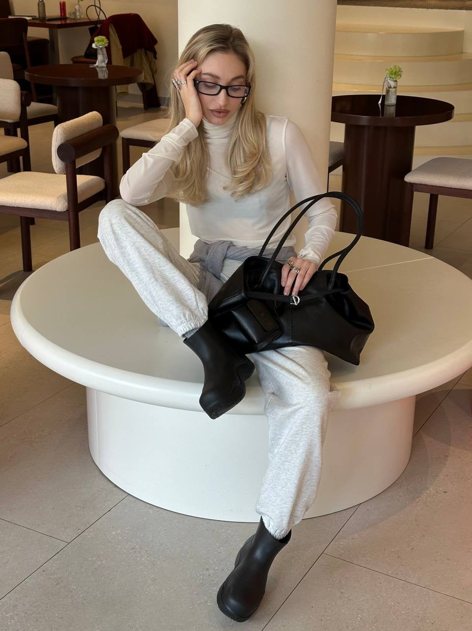 LA FORMA DUO  BOGDANA— shoulder bag made from genuine leather
