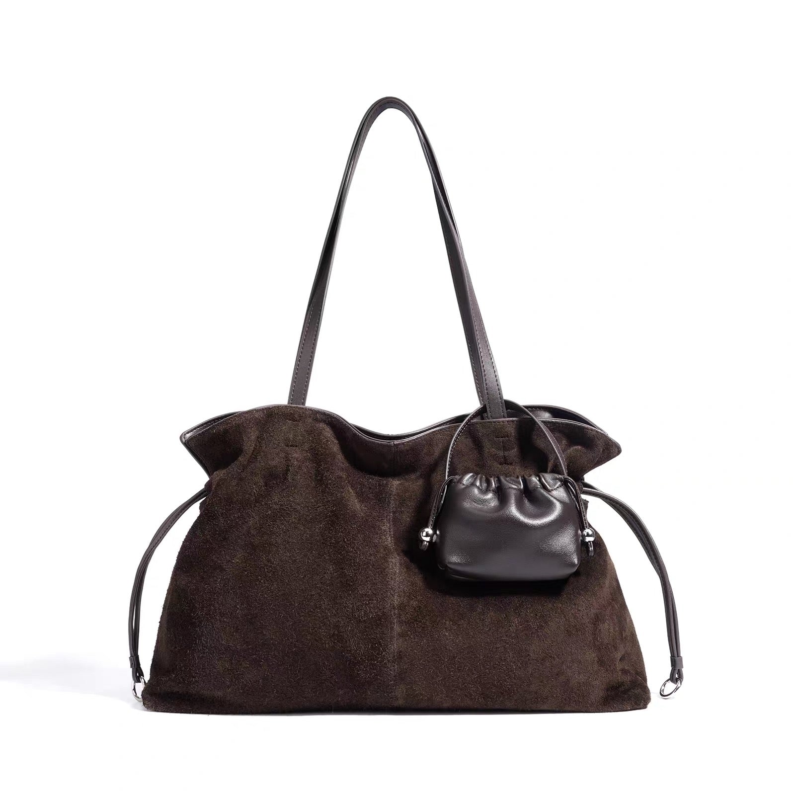 Heritage Suede — Genuine Leather & Suede Tote Bag