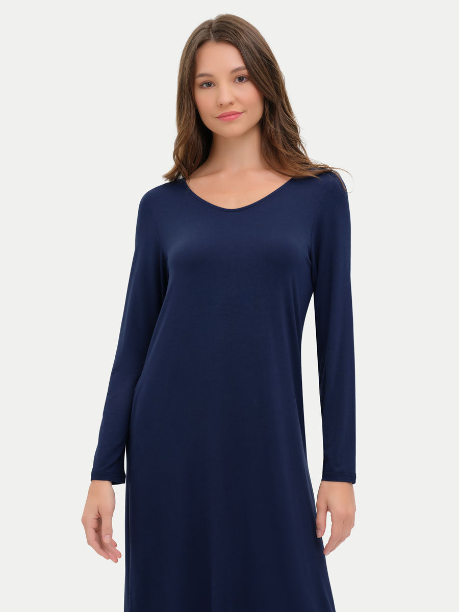 Long Sleeve Long Bamboo Sleepshirt
