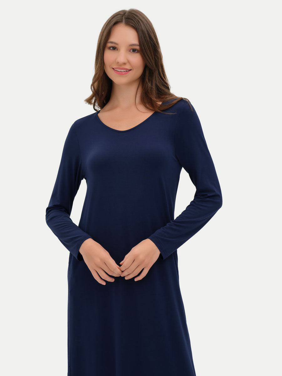 Long Sleeve Long Bamboo Sleepshirt