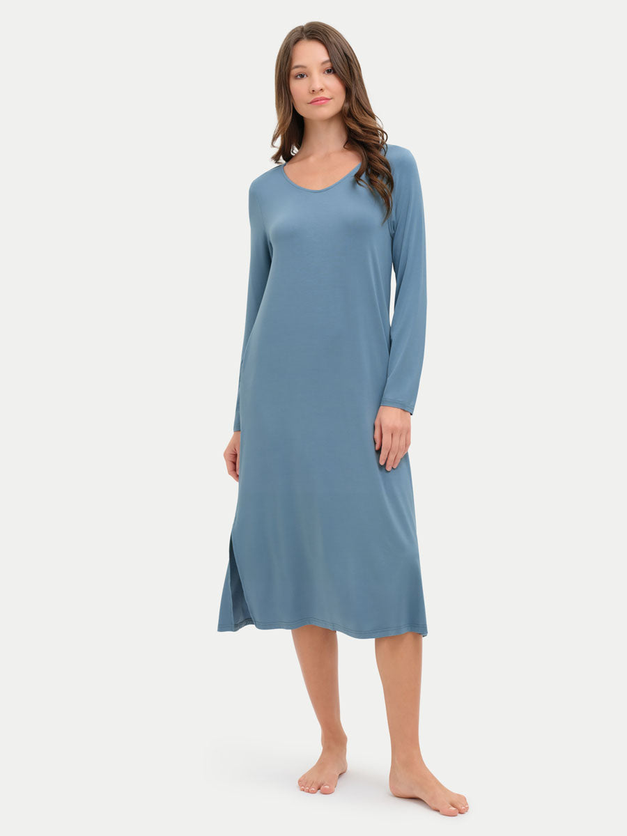 Long Sleeve Long Bamboo Sleepshirt