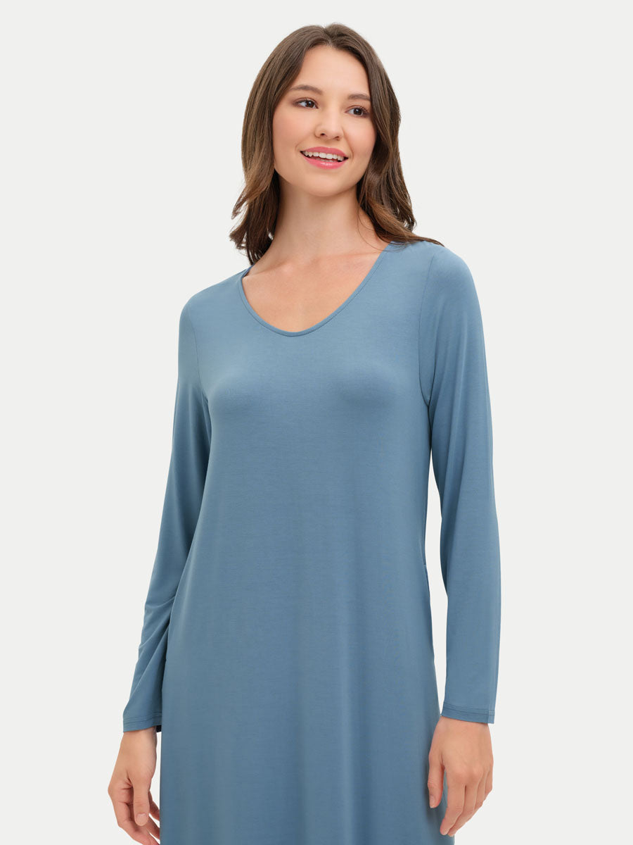 Long Sleeve Long Bamboo Sleepshirt