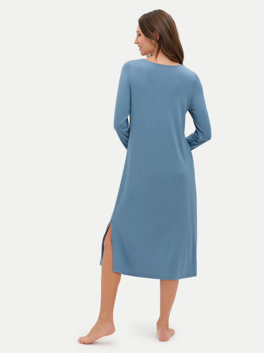 Long Sleeve Long Bamboo Sleepshirt