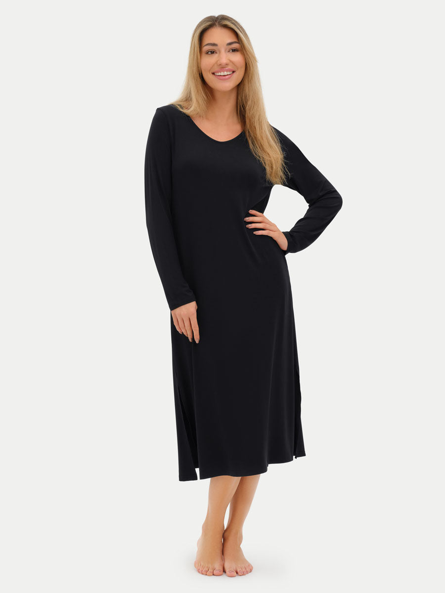 Long Sleeve Long Bamboo Sleepshirt