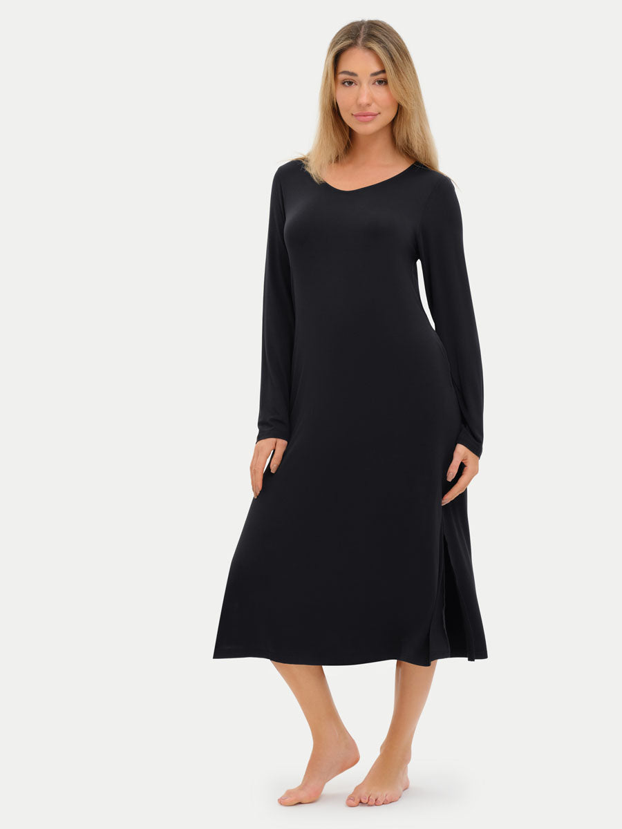 Long Sleeve Long Bamboo Sleepshirt