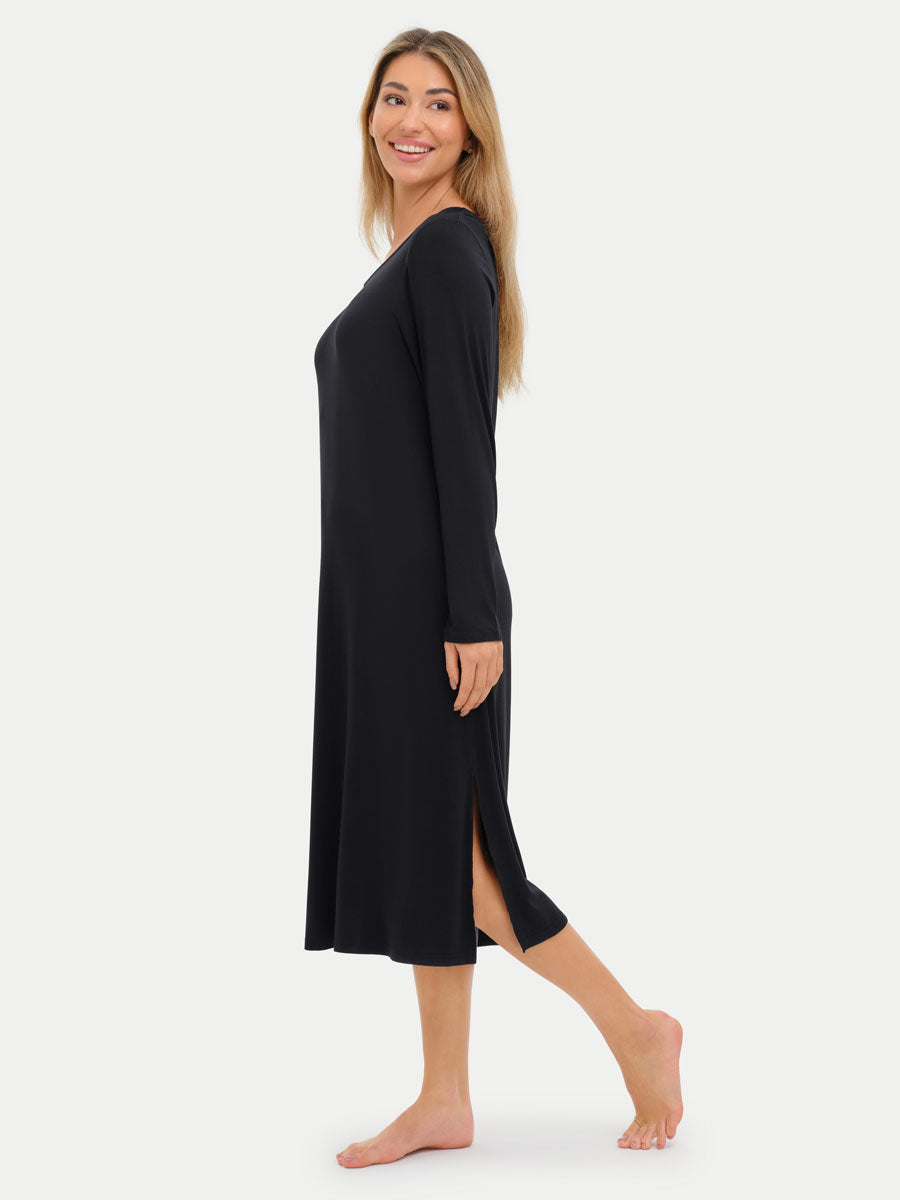 Long Sleeve Long Bamboo Sleepshirt