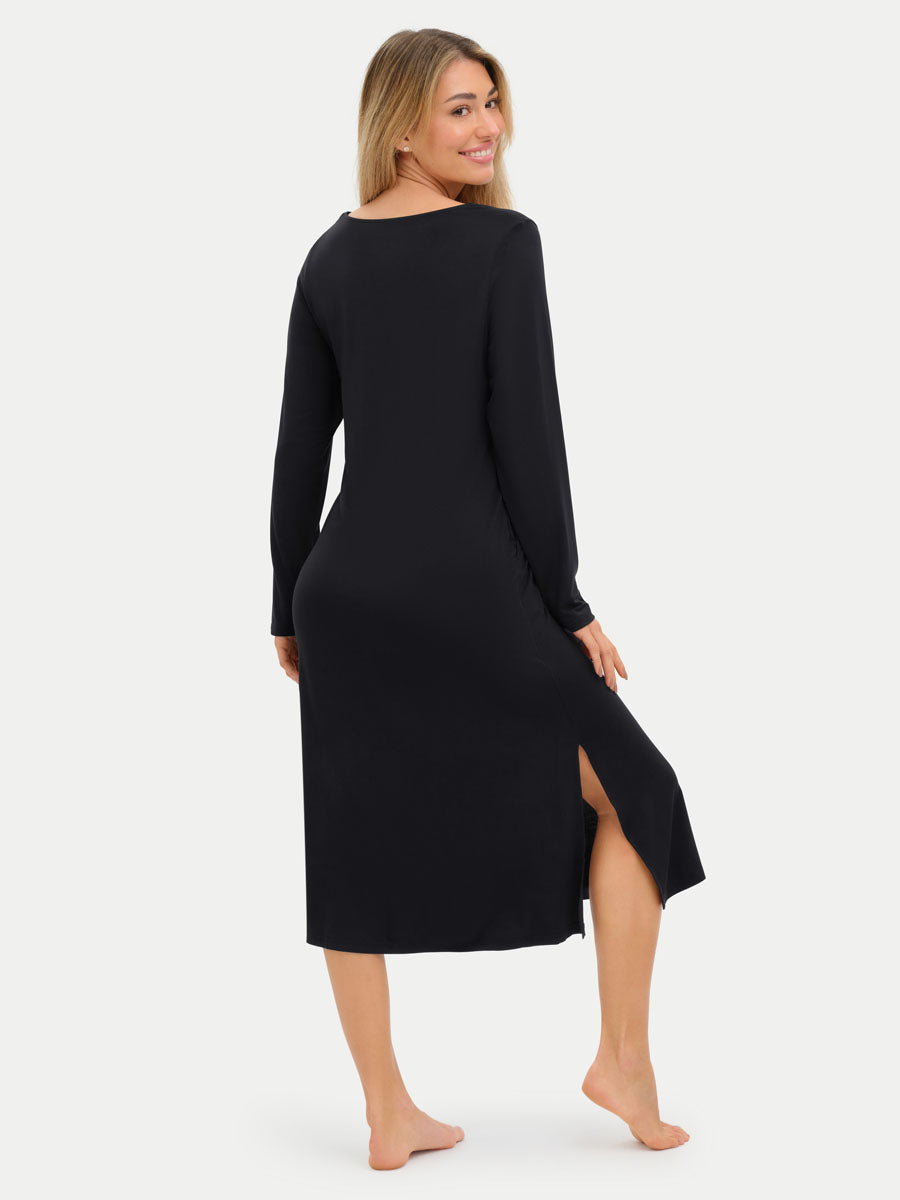 Long Sleeve Long Bamboo Sleepshirt