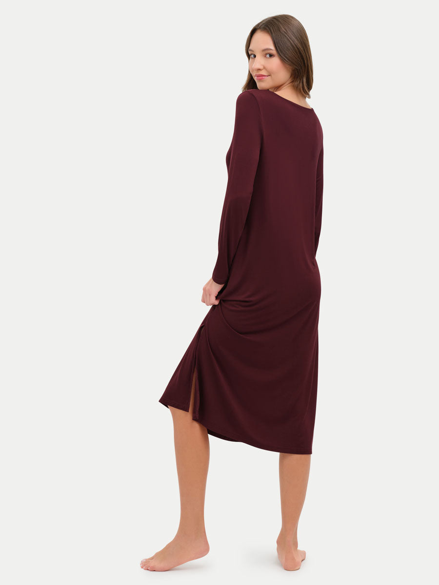 Long Sleeve Long Bamboo Sleepshirt