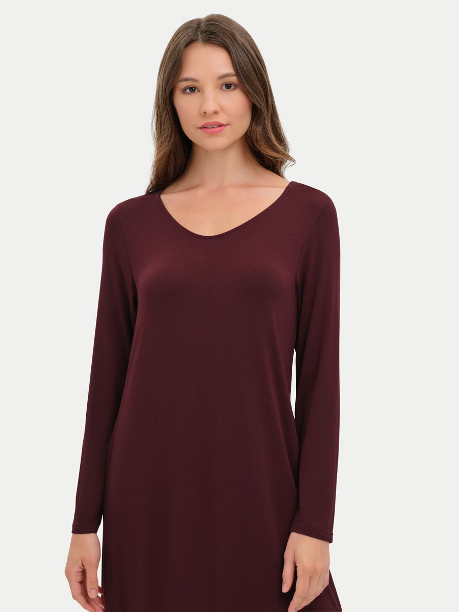 Long Sleeve Long Bamboo Sleepshirt