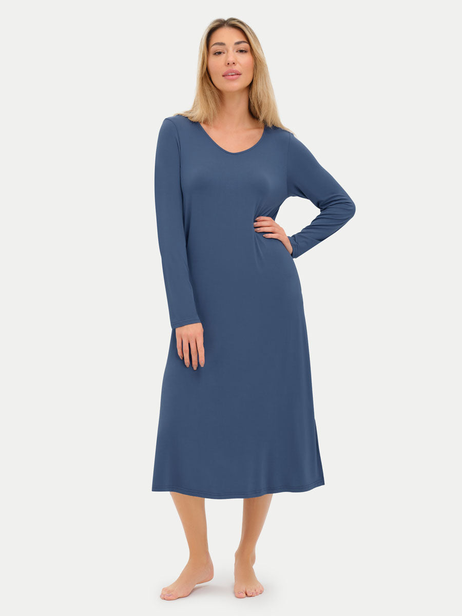 Long Sleeve Long Bamboo Sleepshirt