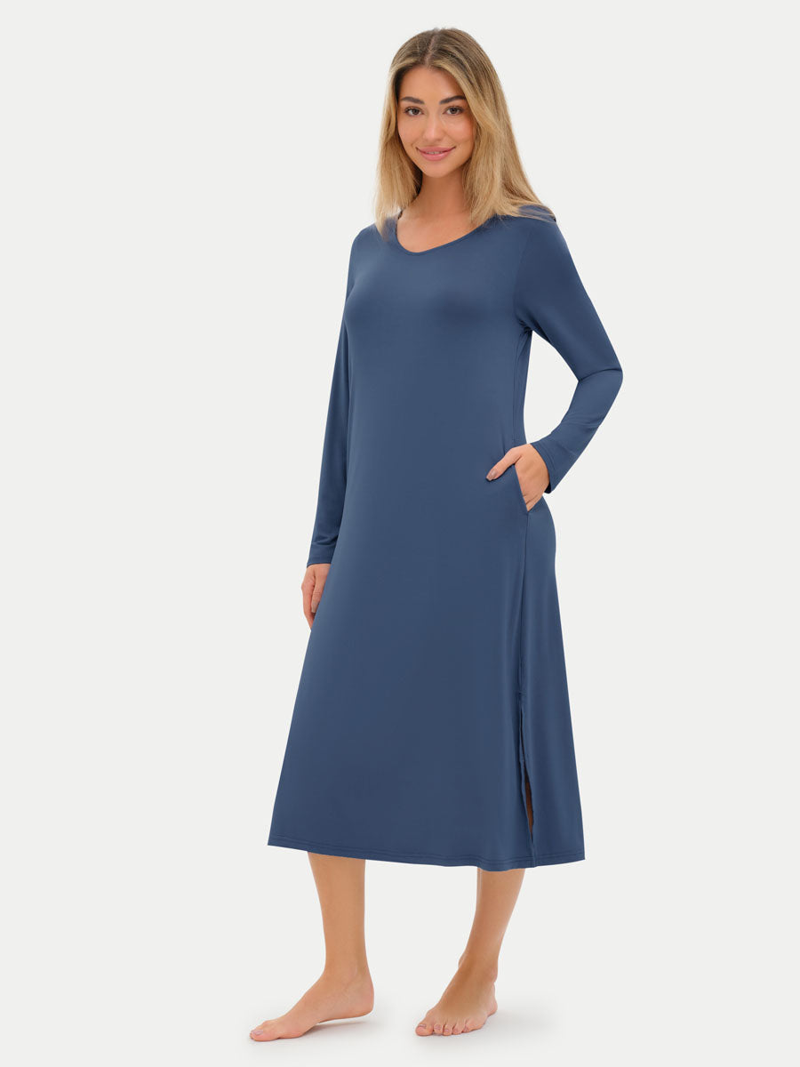 Long Sleeve Long Bamboo Sleepshirt