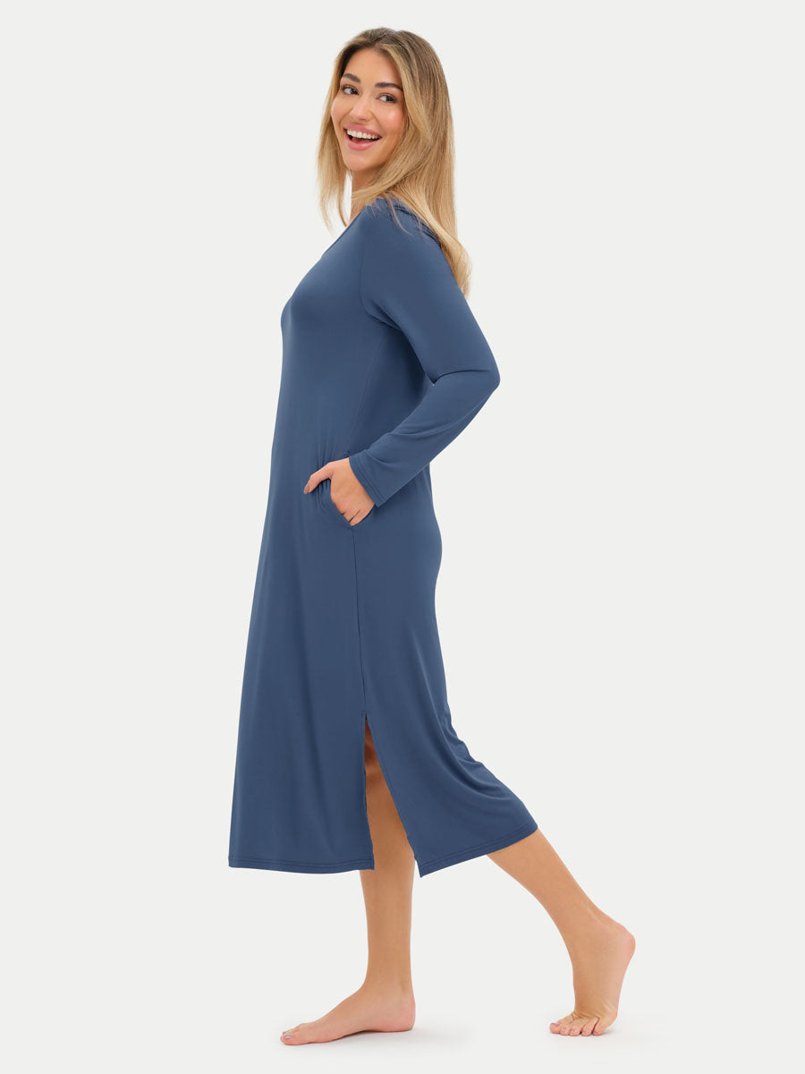 Long Sleeve Long Bamboo Sleepshirt