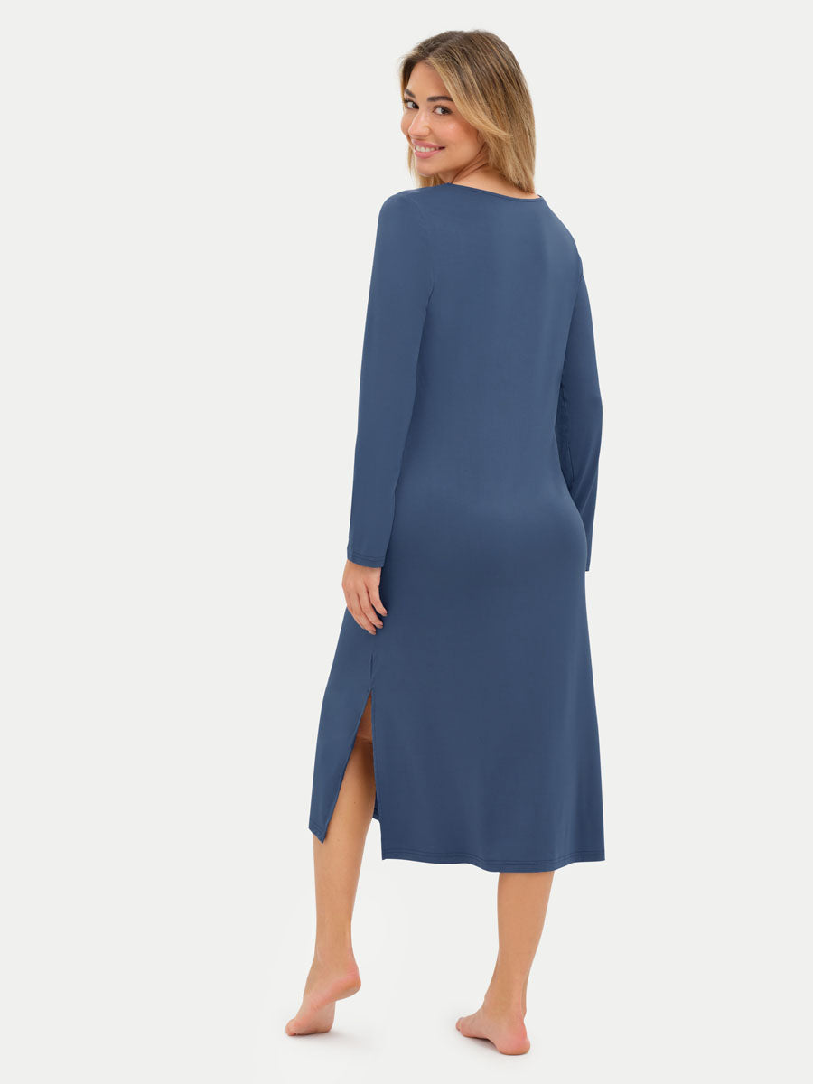 Long Sleeve Long Bamboo Sleepshirt