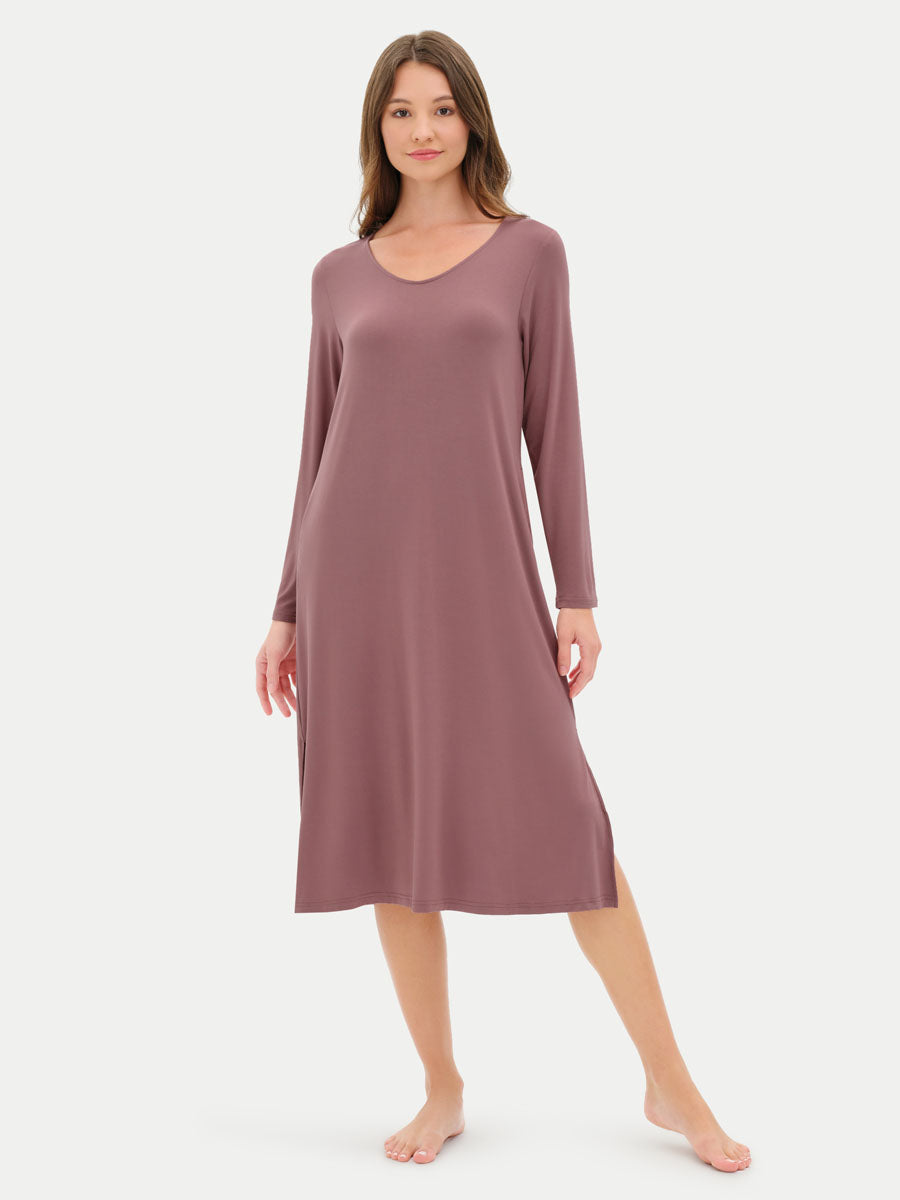 Long Sleeve Long Bamboo Sleepshirt