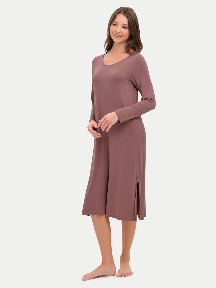 Long Sleeve Long Bamboo Sleepshirt