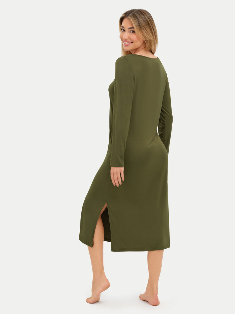 Long Sleeve Long Bamboo Sleepshirt