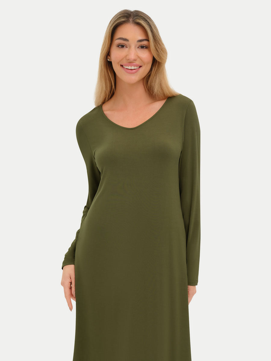 Long Sleeve Long Bamboo Sleepshirt