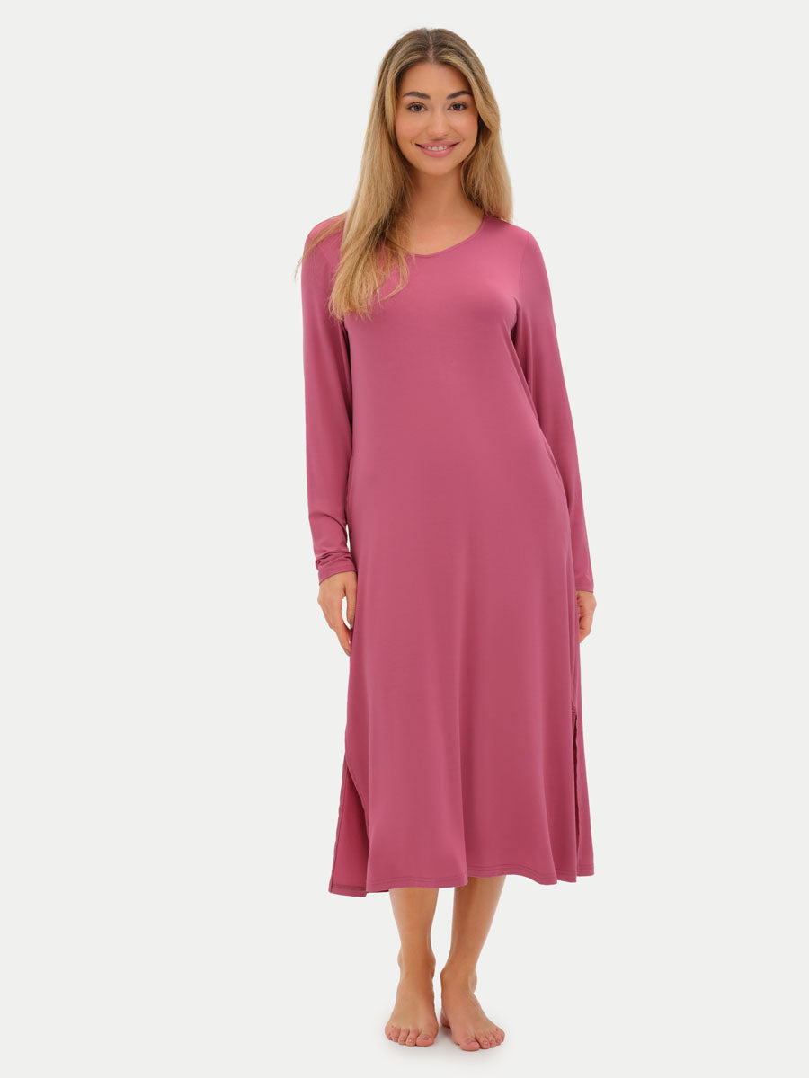 Long Sleeve Long Bamboo Sleepshirt