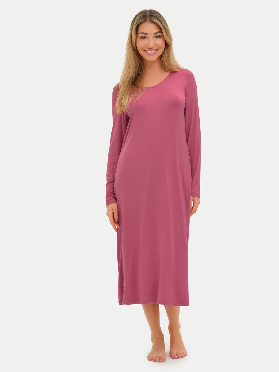 Long Sleeve Long Bamboo Sleepshirt