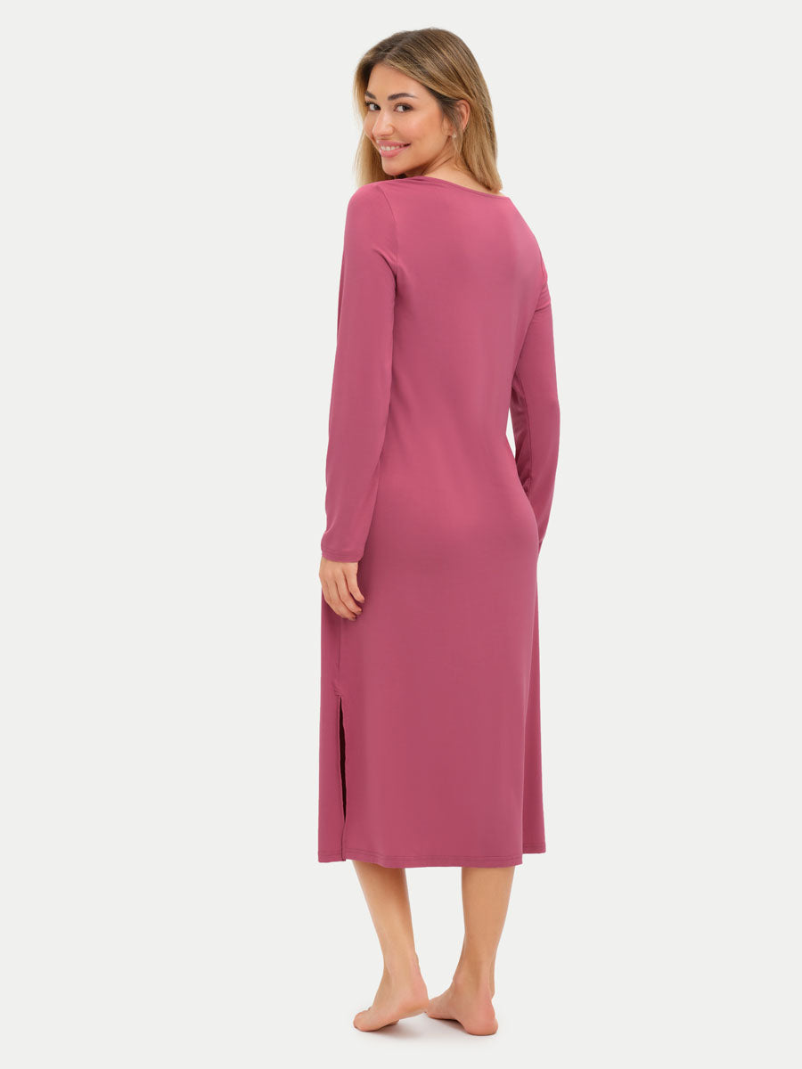 Long Sleeve Long Bamboo Sleepshirt
