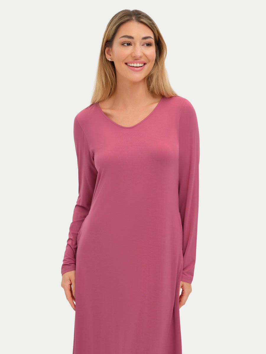 Long Sleeve Long Bamboo Sleepshirt