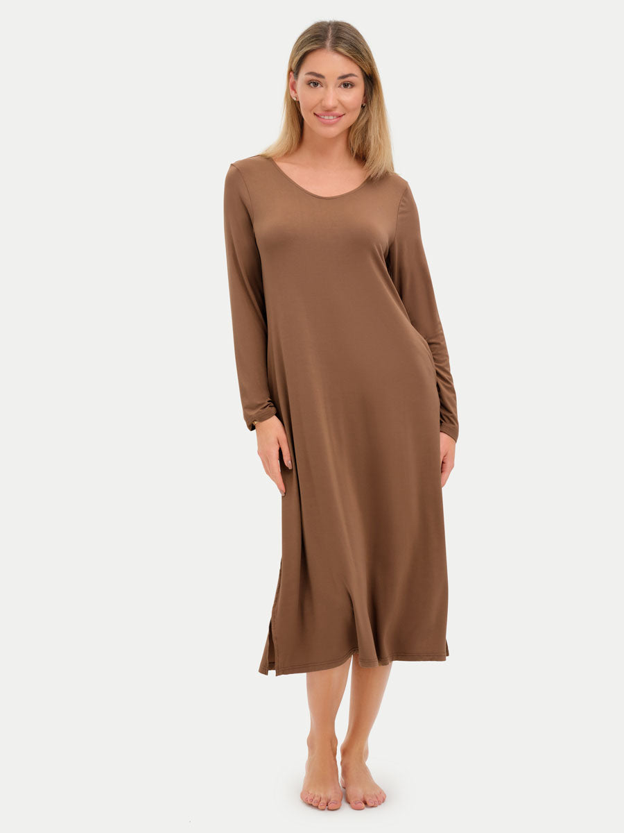 Long Sleeve Long Bamboo Sleepshirt