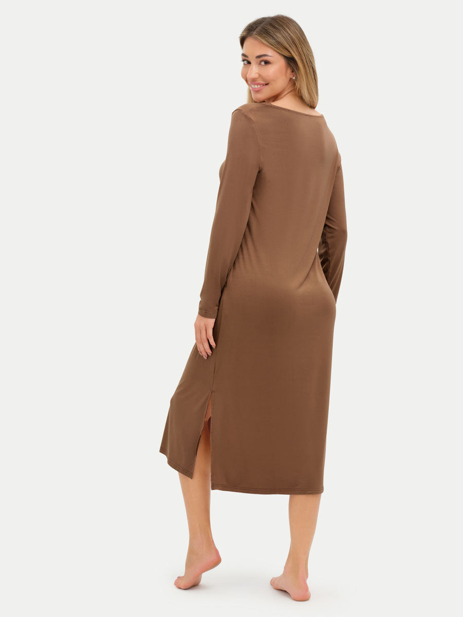 Long Sleeve Long Bamboo Sleepshirt