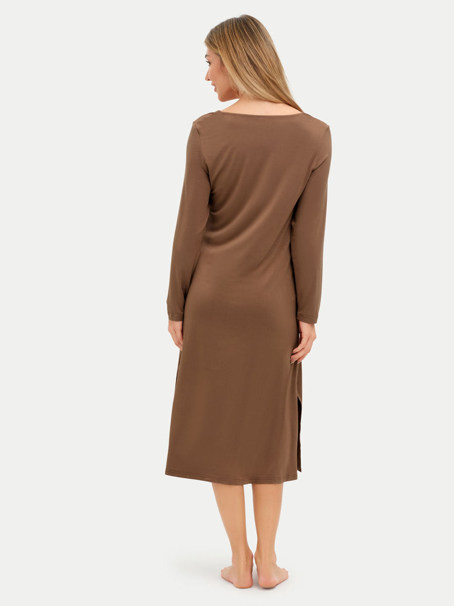 Long Sleeve Long Bamboo Sleepshirt