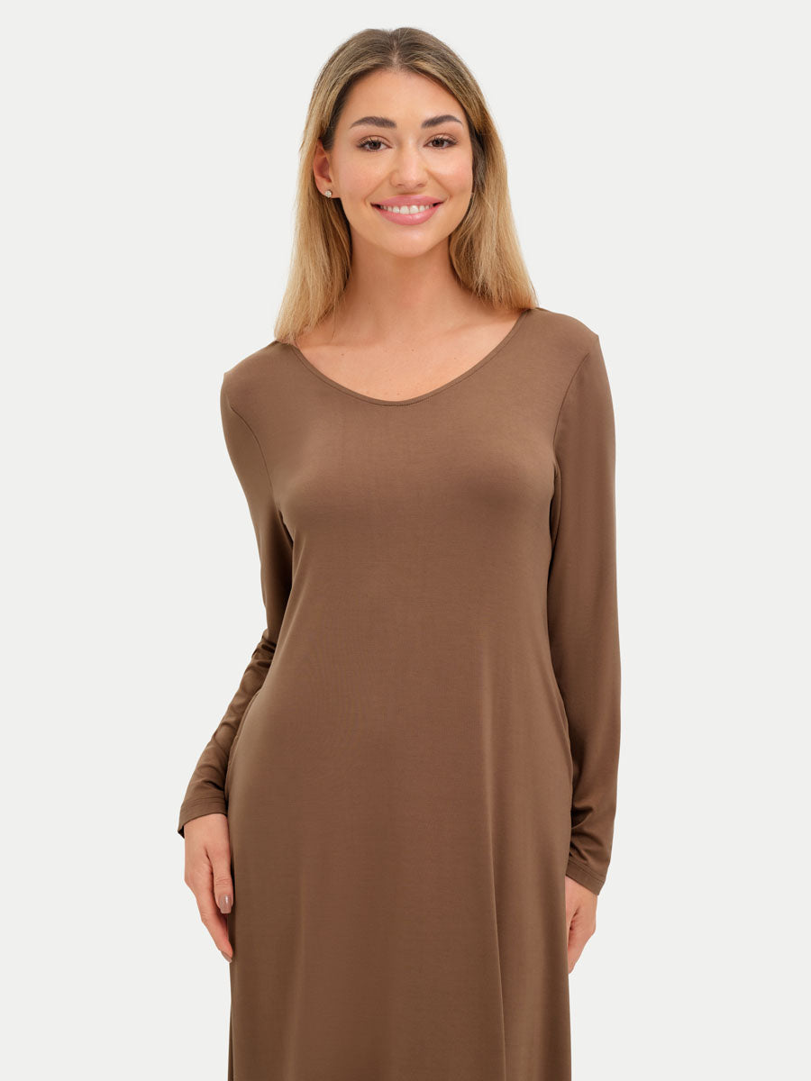 Long Sleeve Long Bamboo Sleepshirt