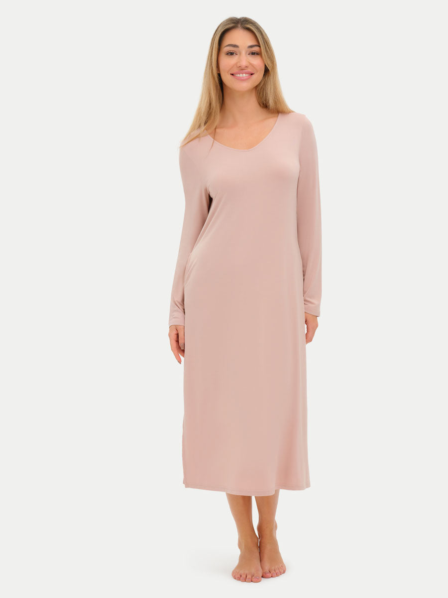Long Sleeve Long Bamboo Sleepshirt