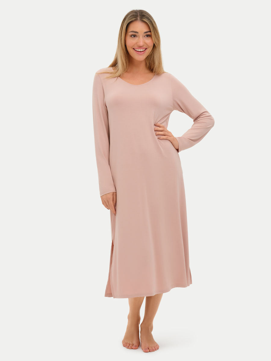 Long Sleeve Long Bamboo Sleepshirt
