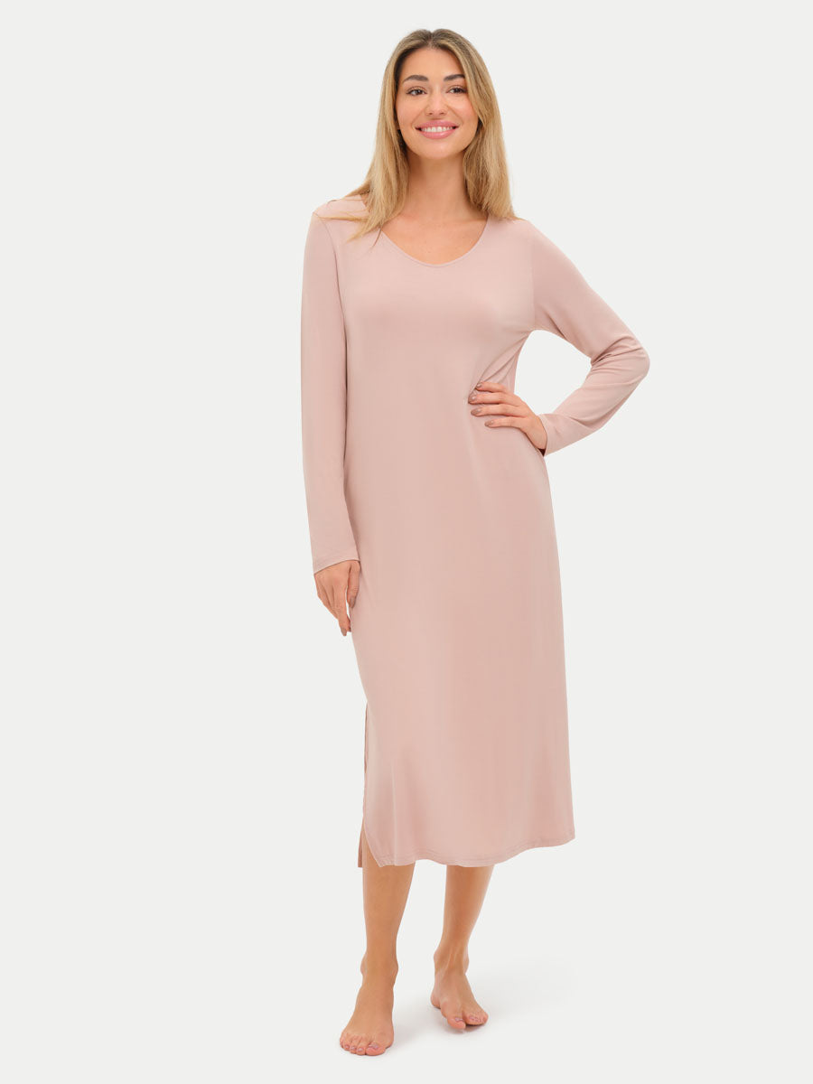 Long Sleeve Long Bamboo Sleepshirt