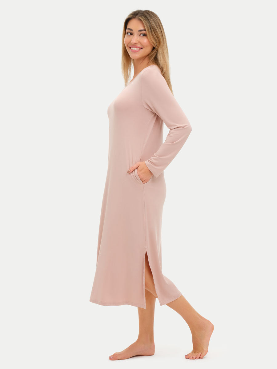 Long Sleeve Long Bamboo Sleepshirt