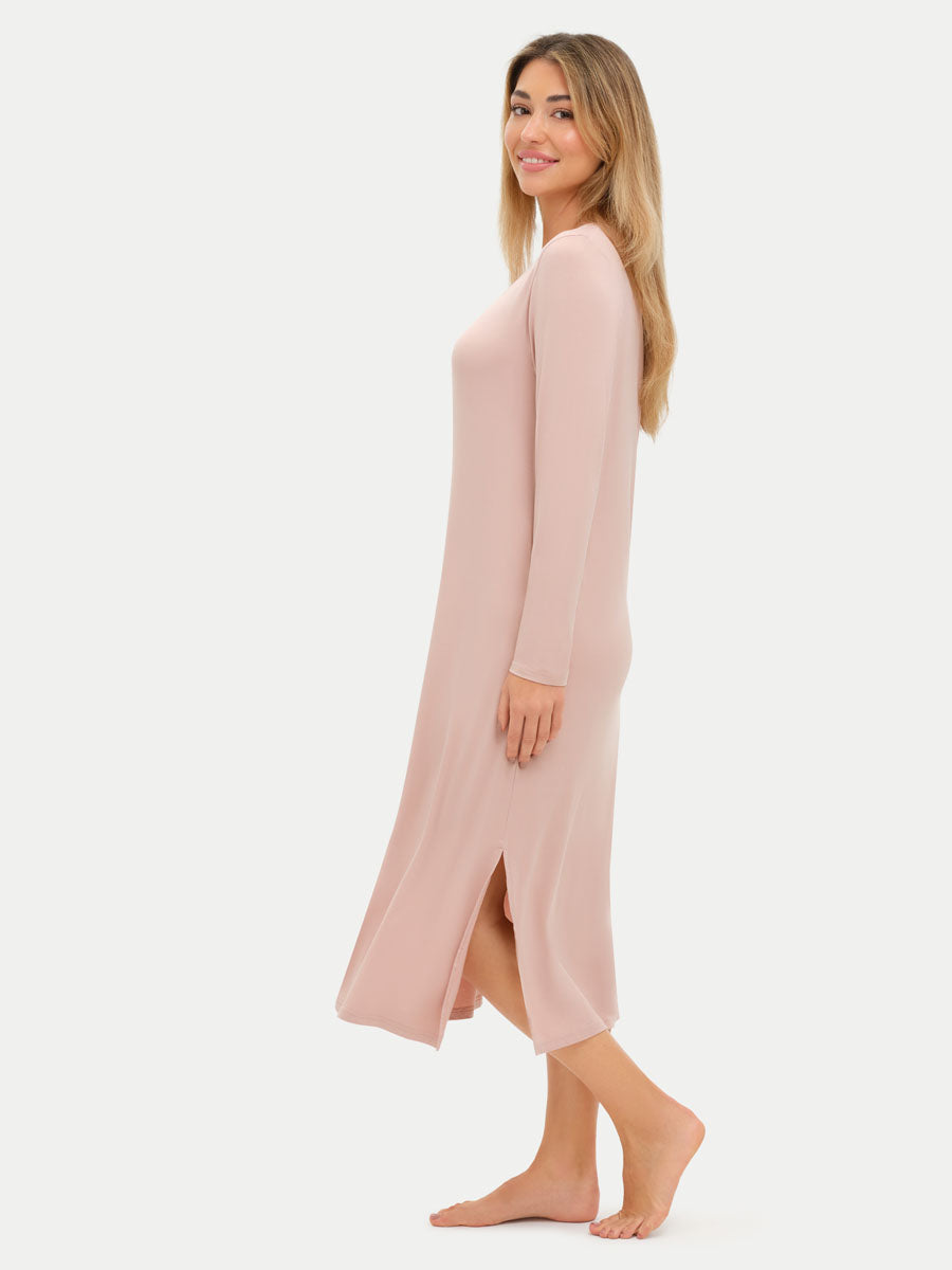 Long Sleeve Long Bamboo Sleepshirt