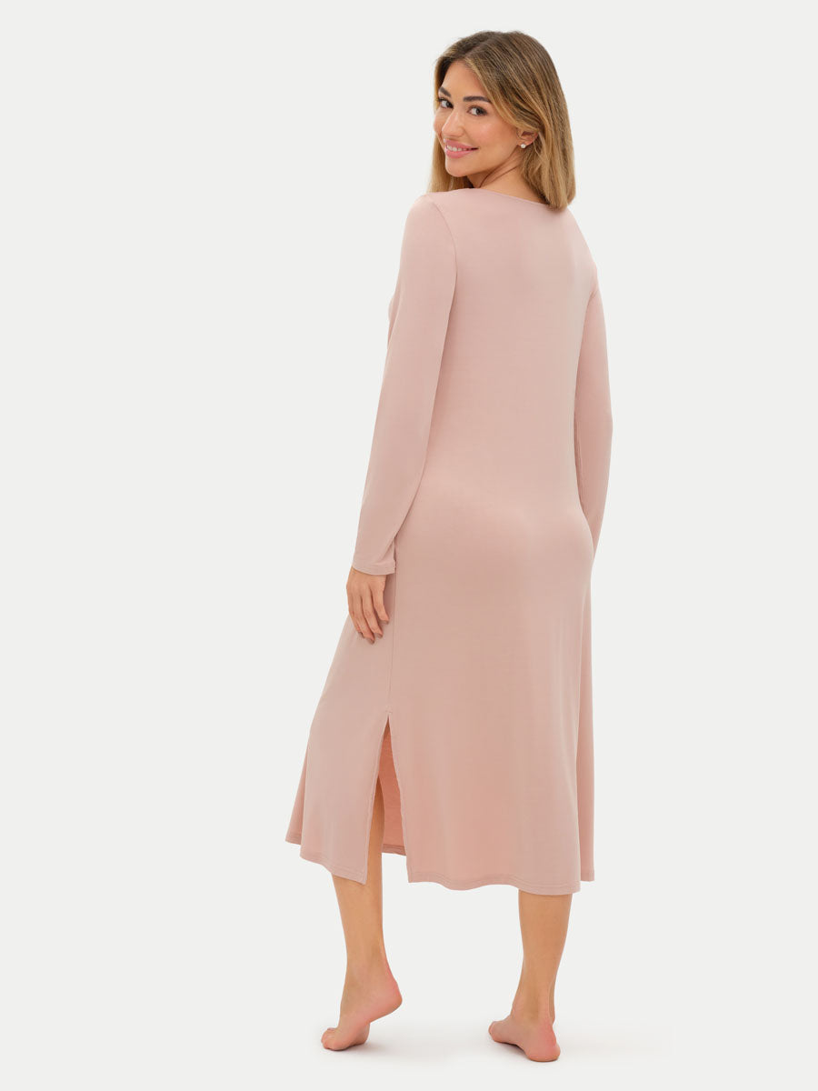 Long Sleeve Long Bamboo Sleepshirt