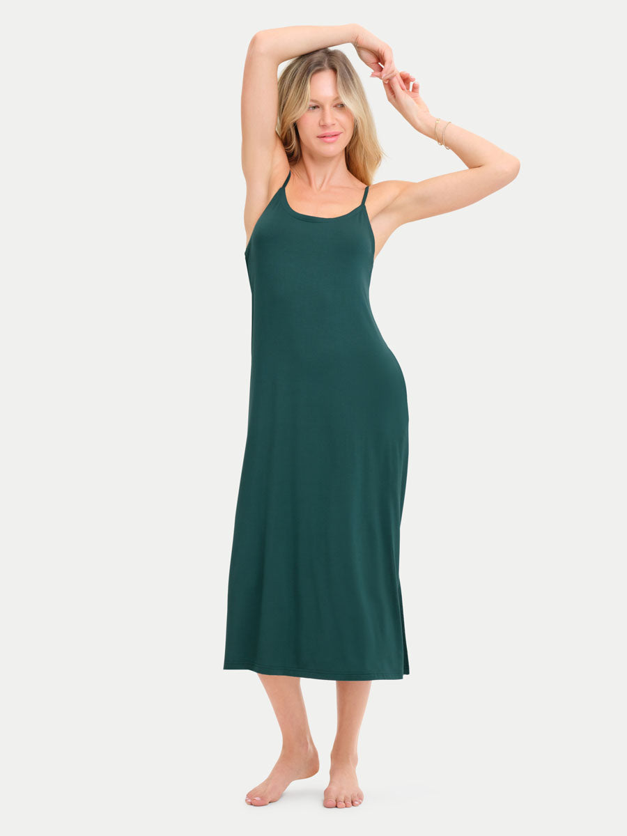 Sleeveless Long Bamboo Sleepshirt