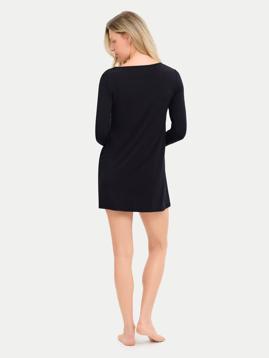 Long Sleeve Short Bamboo Sleepshirt