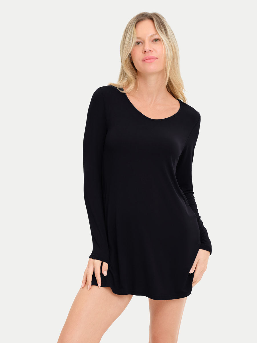 Long Sleeve Short Bamboo Sleepshirt