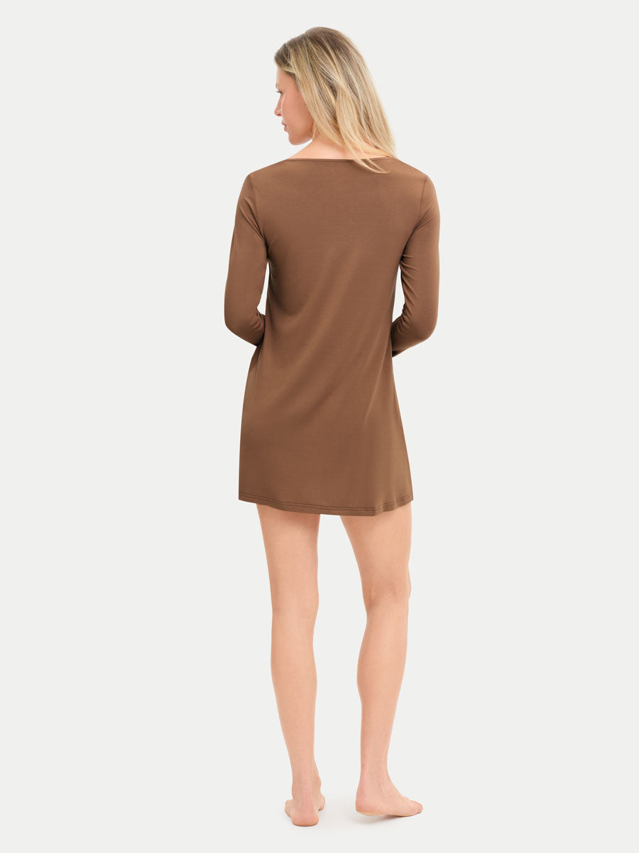 Long Sleeve Short Bamboo Sleepshirt