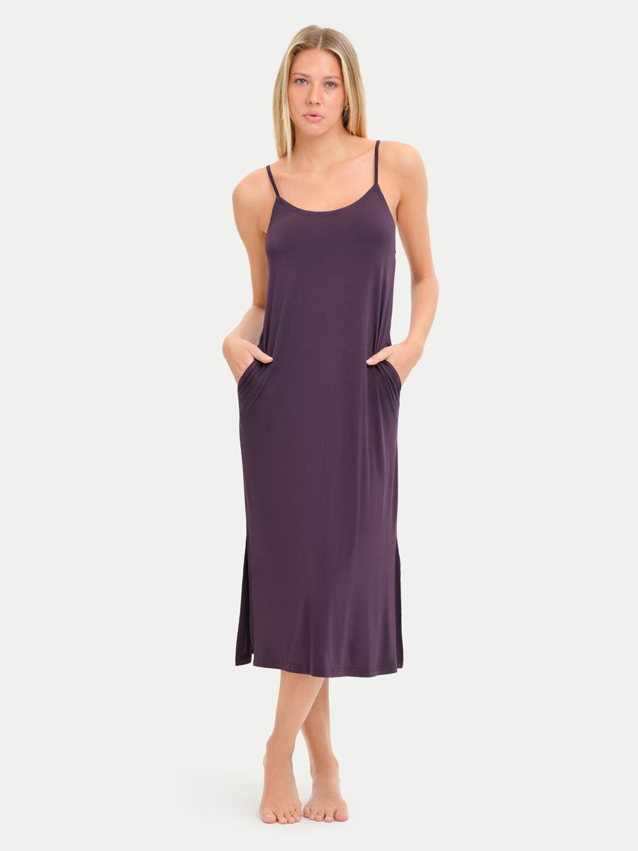 Sleeveless Long Bamboo Sleepshirt