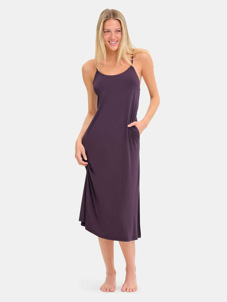 Sleeveless Long Bamboo Sleepshirt