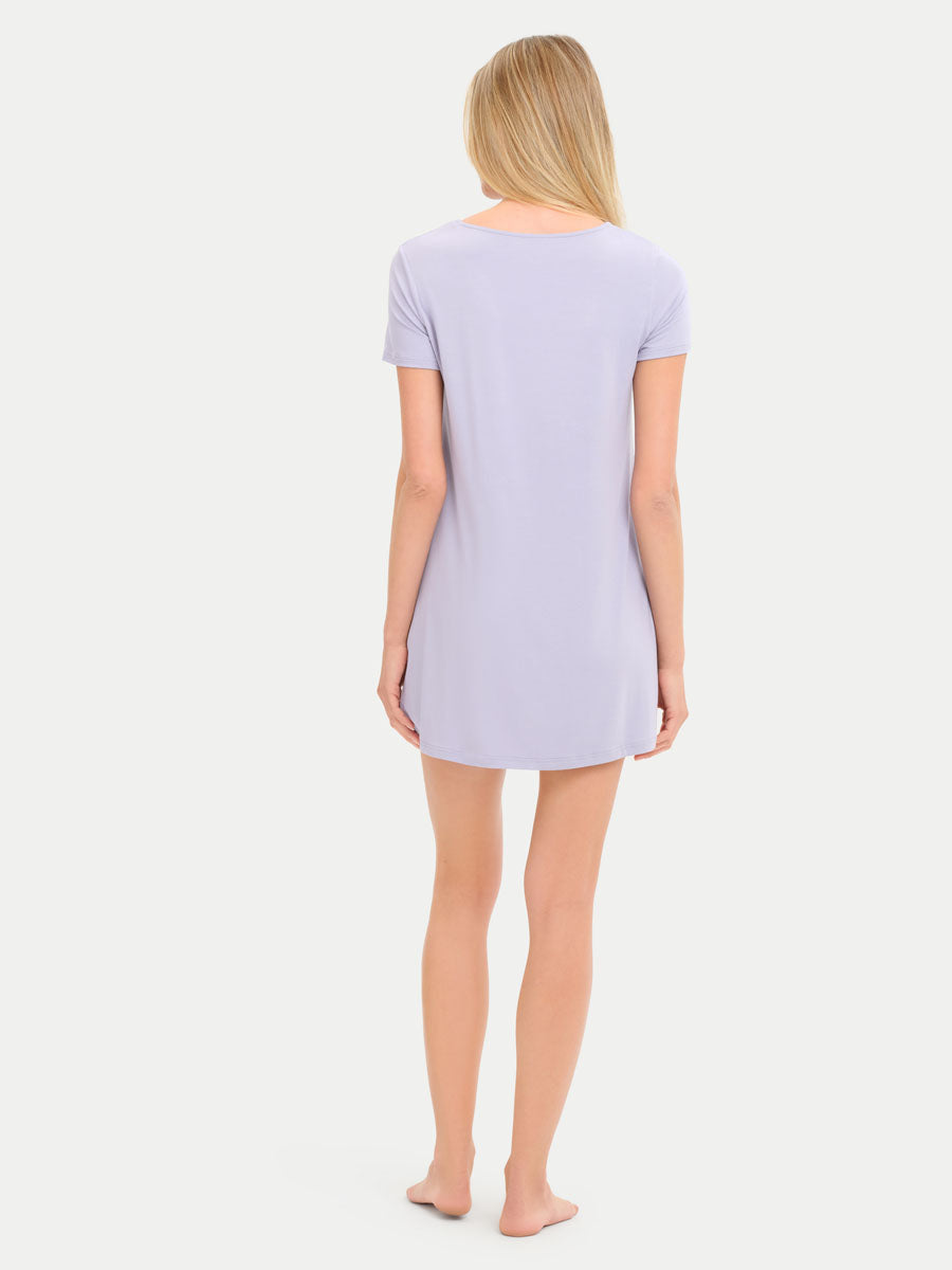 Short Sleeve Short Bamboo Sleepshirt