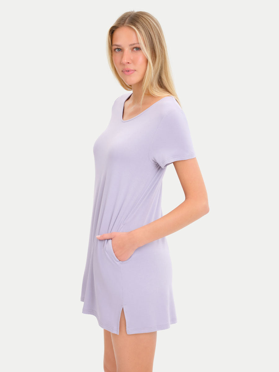 Short Sleeve Short Bamboo Sleepshirt