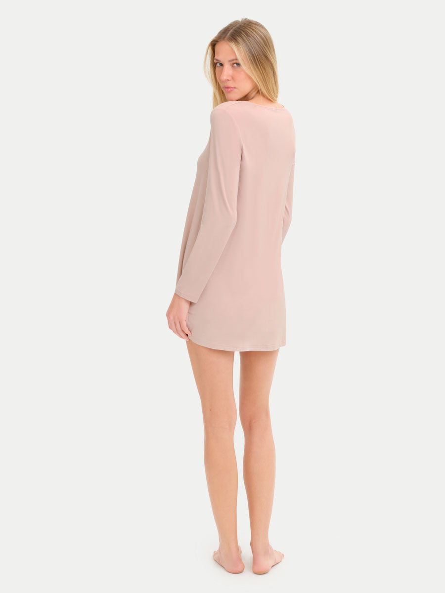 Long Sleeve Short Bamboo Sleepshirt