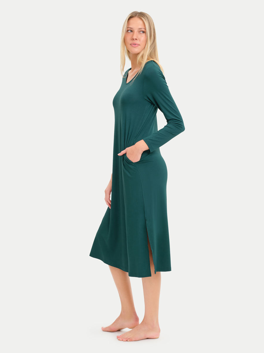 Long Sleeve Long Bamboo Sleepshirt