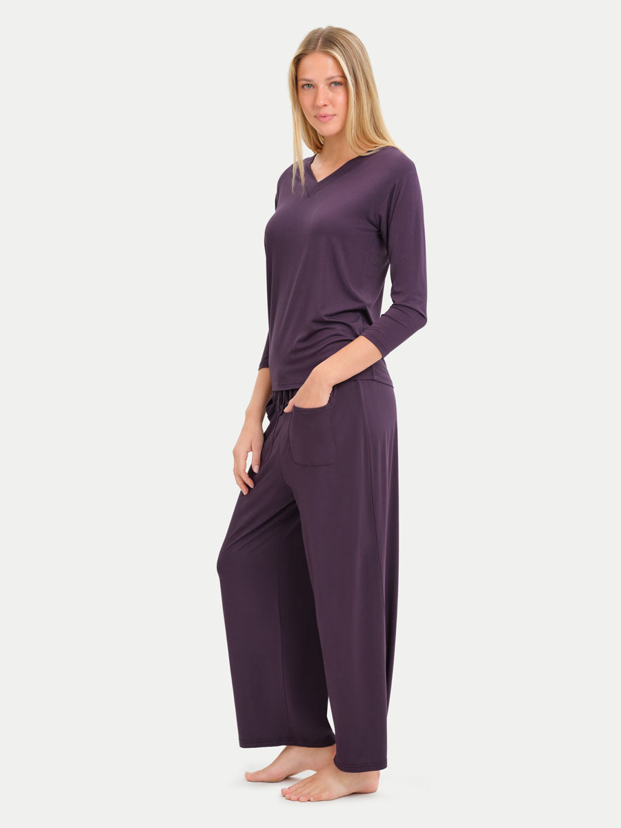 Long Sleeve Bamboo Slouchy PJs Set